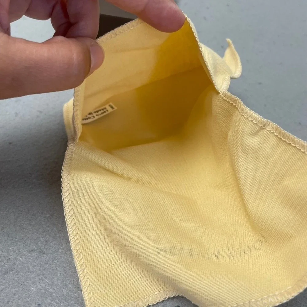 Louis Vuitton Small Gift Box Dust Bag Card Set Brown Yellow Authentic 5.5x3.75x1